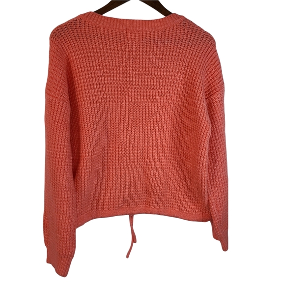 Hippie Rose Chunky Knit Sweater Peach Small - Picture 2 of 4